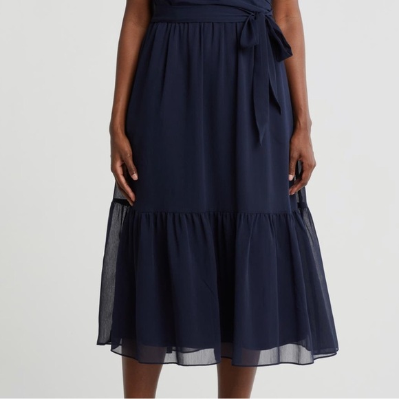 Julia Jordan Surplice navy blue Midi Dress/size 10 - Picture 5 of 5